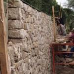 première restanque du chantier terminée. Environ 80 m² de mur 